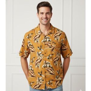 Izod Shirt 100% Silk Hawaiian Camp Floral Button Front Mens Size XL